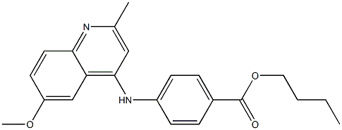 butyl 4-[(6-methoxy-2-methyl-4-quinolinyl)amino]benzoate Structure