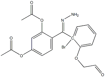 3-(acetyloxy)-4-{2-[(2-bromophenoxy)acetyl]carbohydrazonoyl}phenyl acetate 구조식 이미지