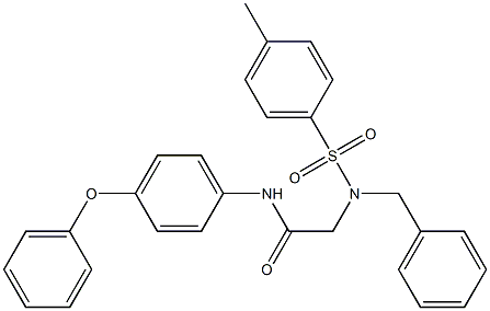 2-{benzyl[(4-methylphenyl)sulfonyl]amino}-N-(4-phenoxyphenyl)acetamide 구조식 이미지