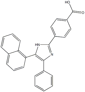 4-[5-(1-naphthyl)-4-phenyl-1H-imidazol-2-yl]benzoic acid 구조식 이미지