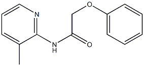 N-(3-methyl-2-pyridinyl)-2-phenoxyacetamide 구조식 이미지