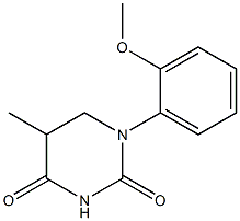 1-(2-methoxyphenyl)-5-methyldihydro-2,4(1H,3H)-pyrimidinedione Structure