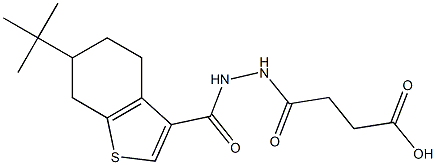 4-{2-[(6-tert-butyl-4,5,6,7-tetrahydro-1-benzothien-3-yl)carbonyl]hydrazino}-4-oxobutanoic acid 구조식 이미지