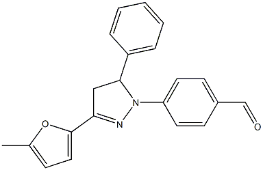 4-[3-(5-methyl-2-furyl)-5-phenyl-4,5-dihydro-1H-pyrazol-1-yl]benzaldehyde 구조식 이미지