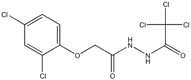 2,2,2-trichloro-N'-[(2,4-dichlorophenoxy)acetyl]acetohydrazide Structure