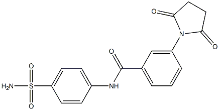 N-[4-(aminosulfonyl)phenyl]-3-(2,5-dioxo-1-pyrrolidinyl)benzamide Structure
