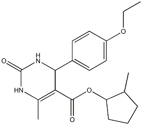 2-methylcyclopentyl 4-(4-ethoxyphenyl)-6-methyl-2-oxo-1,2,3,4-tetrahydropyrimidine-5-carboxylate Structure