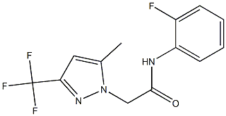 N-(2-fluorophenyl)-2-[5-methyl-3-(trifluoromethyl)-1H-pyrazol-1-yl]acetamide 구조식 이미지