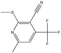 6-methyl-2-(methylsulfanyl)-4-(trifluoromethyl)nicotinonitrile 구조식 이미지