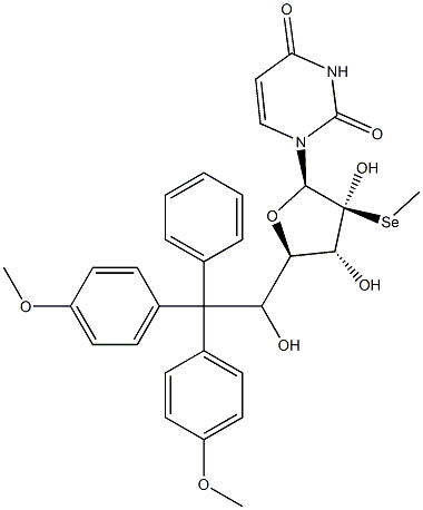 2'-Methylseleno-5'-dimethoxytrityluridine 구조식 이미지