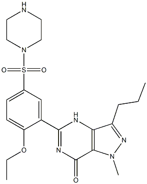 1-[[3-(4,7-Dihydro-1-methyl-7-oxo-3-propyl-1H-pyrazolo [4,3-d]pyrimidine-5-yl)-4-ethoxy phenyl]sulfonyl]-piperazine. Structure