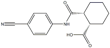 (1S,2R)-2-[(4-cyanoanilino)carbonyl]cyclohexanecarboxylic acid 구조식 이미지