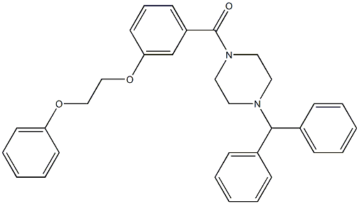 (4-benzhydryl-1-piperazinyl)[3-(2-phenoxyethoxy)phenyl]methanone 구조식 이미지