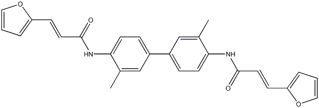 (E)-3-(2-furyl)-N-(4'-{[(E)-3-(2-furyl)-2-propenoyl]amino}-3,3'-dimethyl[1,1'-biphenyl]-4-yl)-2-propenamide Structure