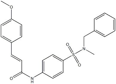 (E)-N-(4-{[benzyl(methyl)amino]sulfonyl}phenyl)-3-(4-methoxyphenyl)-2-propenamide Structure