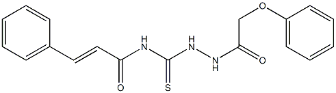 (E)-N-{[2-(2-phenoxyacetyl)hydrazino]carbothioyl}-3-phenyl-2-propenamide Structure