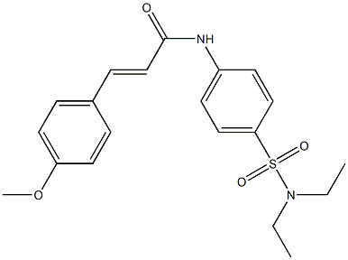 (E)-N-{4-[(diethylamino)sulfonyl]phenyl}-3-(4-methoxyphenyl)-2-propenamide Structure