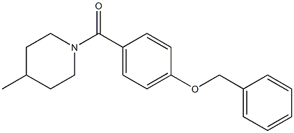 [4-(benzyloxy)phenyl](4-methyl-1-piperidinyl)methanone Structure