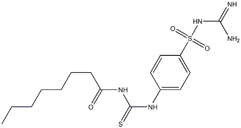 {[amino(imino)methyl]amino}(4-{[(octanoylamino)carbothioyl]amino}phenyl)dioxo-lambda~6~-sulfane Structure