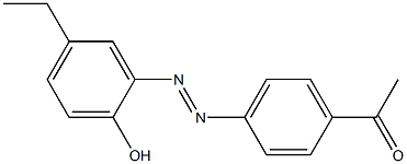 1-{4-[(E)-2-(5-ethyl-2-hydroxyphenyl)diazenyl]phenyl}-1-ethanone 구조식 이미지