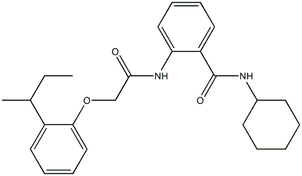 2-({2-[2-(sec-butyl)phenoxy]acetyl}amino)-N-cyclohexylbenzamide Structure