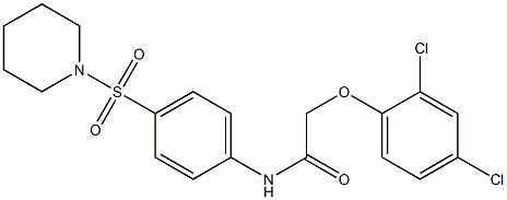 2-(2,4-dichlorophenoxy)-N-[4-(1-piperidinylsulfonyl)phenyl]acetamide Structure