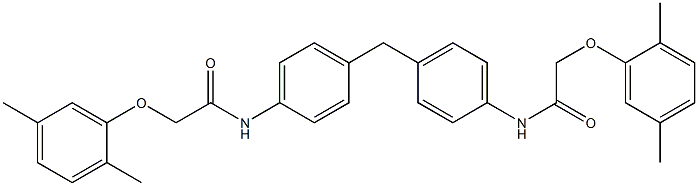 2-(2,5-dimethylphenoxy)-N-[4-(4-{[2-(2,5-dimethylphenoxy)acetyl]amino}benzyl)phenyl]acetamide Structure