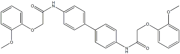 2-(2-methoxyphenoxy)-N-(4'-{[2-(2-methoxyphenoxy)acetyl]amino}[1,1'-biphenyl]-4-yl)acetamide Structure