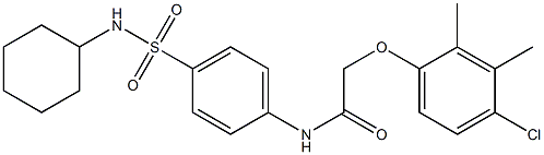 2-(4-chloro-2,3-dimethylphenoxy)-N-{4-[(cyclohexylamino)sulfonyl]phenyl}acetamide Structure
