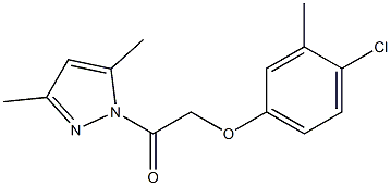 2-(4-chloro-3-methylphenoxy)-1-(3,5-dimethyl-1H-pyrazol-1-yl)-1-ethanone 구조식 이미지