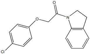 2-(4-chlorophenoxy)-1-(2,3-dihydro-1H-indol-1-yl)-1-ethanone 구조식 이미지