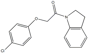 2-(4-chlorophenoxy)-1-(2,3-dihydro-1H-indol-1-yl)-1-ethanone Structure