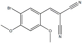 2-(5-bromo-2,4-dimethoxybenzylidene)malononitrile 구조식 이미지