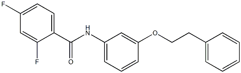 2,4-difluoro-N-[3-(phenethyloxy)phenyl]benzamide 구조식 이미지