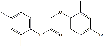 2,4-dimethylphenyl 2-(4-bromo-2-methylphenoxy)acetate Structure