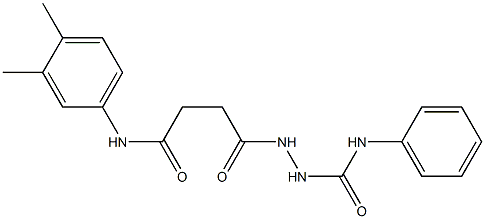 2-[4-(3,4-dimethylanilino)-4-oxobutanoyl]-N-phenyl-1-hydrazinecarboxamide Structure