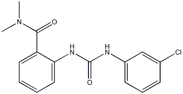 2-{[(3-chloroanilino)carbonyl]amino}-N,N-dimethylbenzamide 구조식 이미지