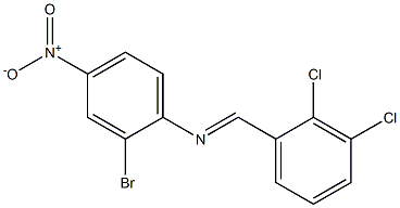 N-(2-bromo-4-nitrophenyl)-N-[(E)-(2,3-dichlorophenyl)methylidene]amine Structure