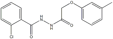 2-chloro-N'-[2-(3-methylphenoxy)acetyl]benzohydrazide Structure
