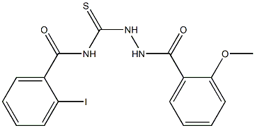 2-iodo-N-{[2-(2-methoxybenzoyl)hydrazino]carbothioyl}benzamide 구조식 이미지