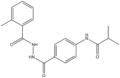 2-methyl-N-(4-{[2-(2-methylbenzoyl)hydrazino]carbonyl}phenyl)propanamide 구조식 이미지