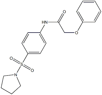 2-phenoxy-N-[4-(1-pyrrolidinylsulfonyl)phenyl]acetamide 구조식 이미지