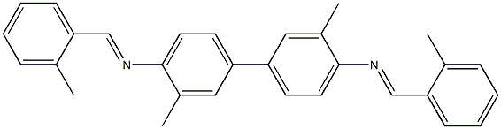 N-(3,3'-dimethyl-4'-{[(E)-(2-methylphenyl)methylidene]amino}[1,1'-biphenyl]-4-yl)-N-[(E)-(2-methylphenyl)methylidene]amine Structure