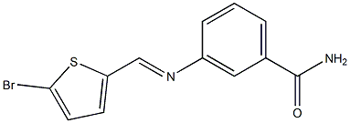 3-{[(E)-(5-bromo-2-thienyl)methylidene]amino}benzamide Structure