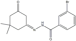 3-bromo-N'-(3,3-dimethyl-5-oxocyclohexylidene)benzohydrazide Structure
