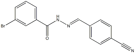 3-bromo-N'-[(E)-(4-cyanophenyl)methylidene]benzohydrazide 구조식 이미지