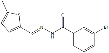 3-bromo-N'-[(E)-(5-methyl-2-thienyl)methylidene]benzohydrazide 구조식 이미지