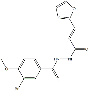 3-bromo-N'-[(E)-3-(2-furyl)-2-propenoyl]-4-methoxybenzohydrazide 구조식 이미지