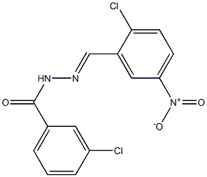 3-chloro-N'-[(E)-(2-chloro-5-nitrophenyl)methylidene]benzohydrazide Structure