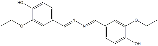 3-ethoxy-4-hydroxybenzaldehyde N-[(E)-(3-ethoxy-4-hydroxyphenyl)methylidene]hydrazone Structure